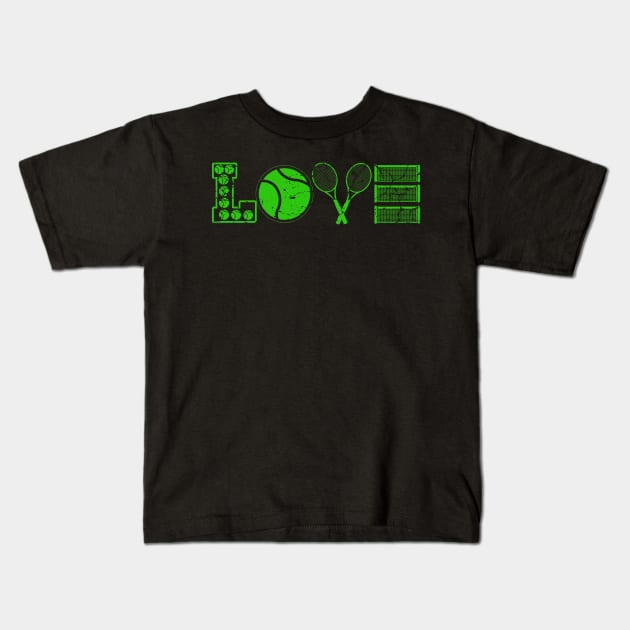 I Love Tennis Kids T-Shirt by Mila46